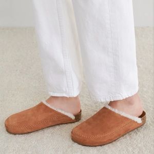 Jenni Kayne shearling lined backless moc clogs size 38